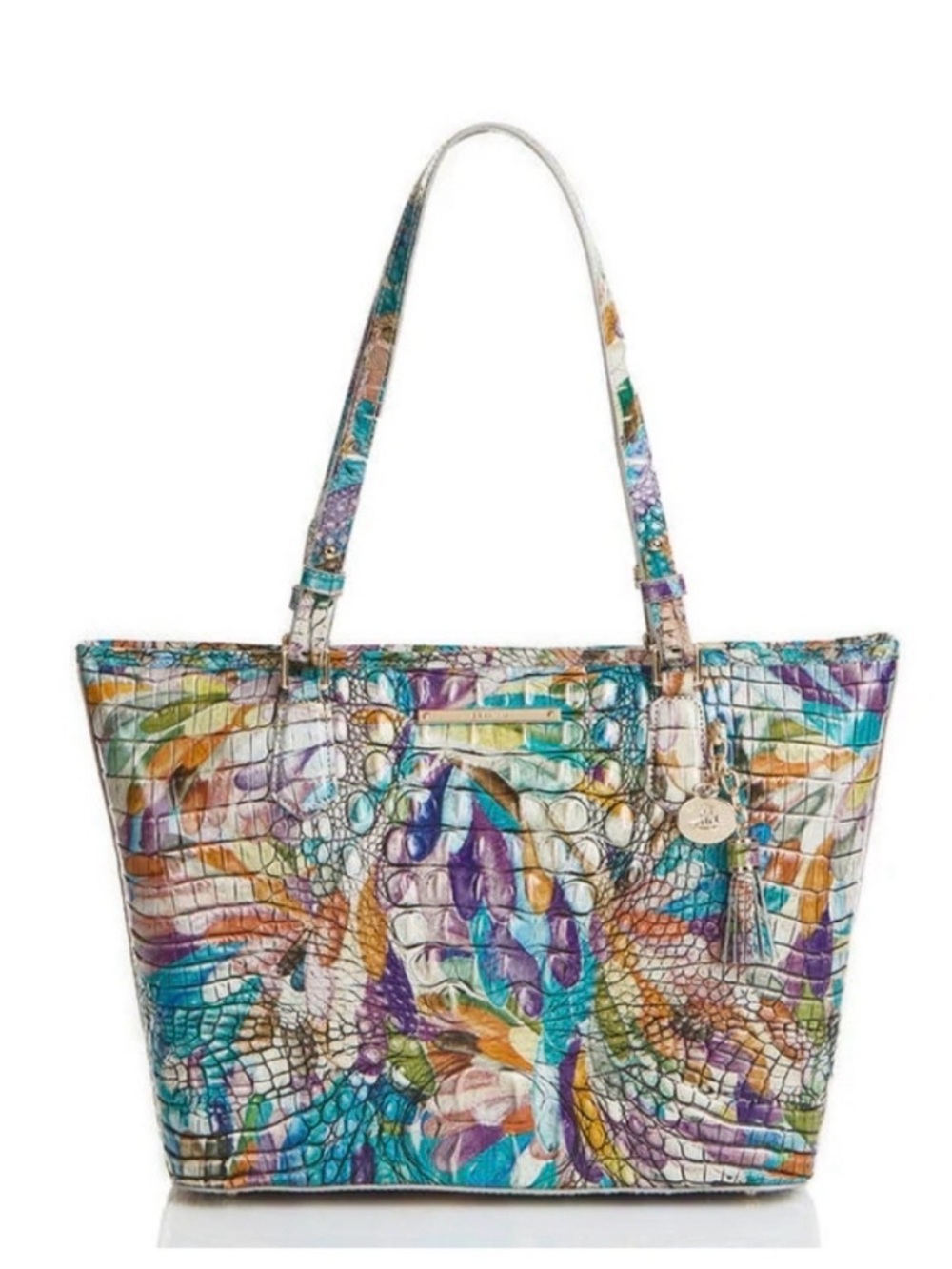 BRAHMIN Medium Asher flourish Melbourne Genuine Leather tote NWT